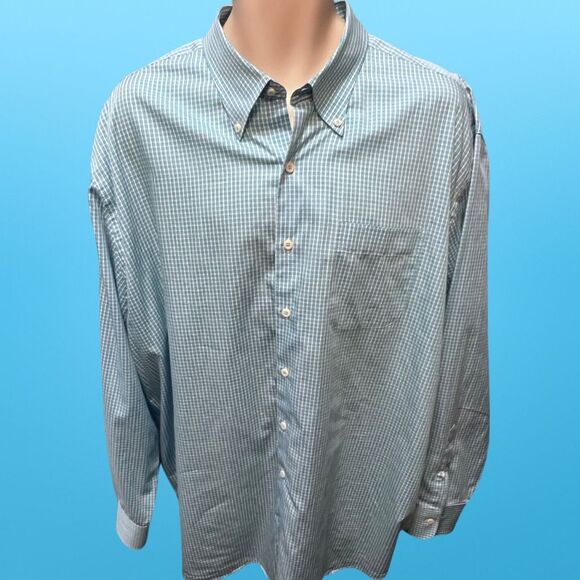 Peter Millar Pink Blue Check Button Up Seaside Finish Shirt Size XXL #48 - Picture 3 of 5